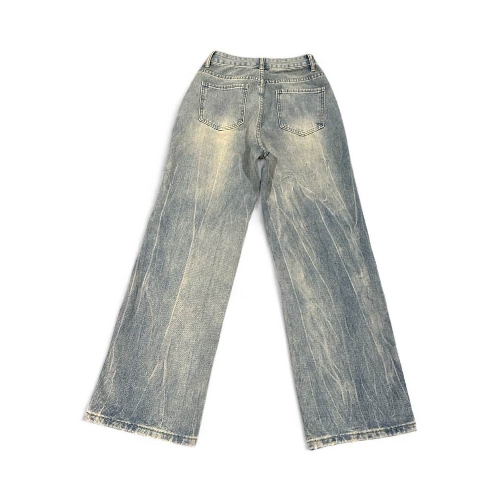 Hello Kitty Graphic Denim Wide Leg Gothic Jeans - Picture 7 of 9